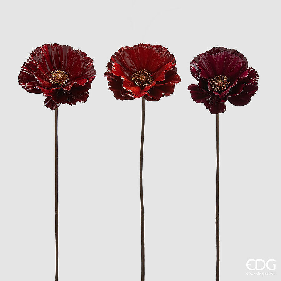 edg enzo de gasperi edg enzo de gasperi papavero glossy ramo ass h 70 cm red mix 1 pz ean 8059824579645
