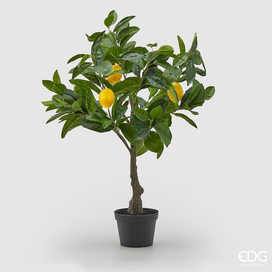 edg enzo de gasperi edg enzo de gasperi pianta artificiale di limoni bell con vaso pvc h 70 cm giallo verde ean 8059824134042