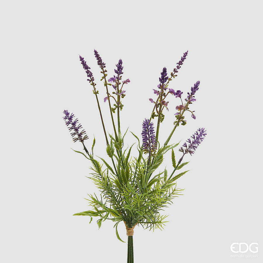 edg enzo de gasperi edg enzo de gasperi pianta artificiale lavanda cespuglio con foglie h 36 cm lavanda decorativa realistica design naturale ean 8059824513830