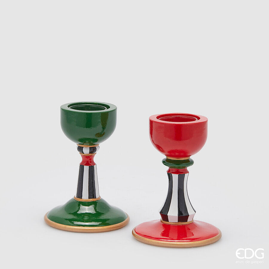 edg enzo de gasperi edg enzo de gasperi portacandela di natale scacchi ass h 15 cm d 11 cm white black 1 pz ean 8059824403346