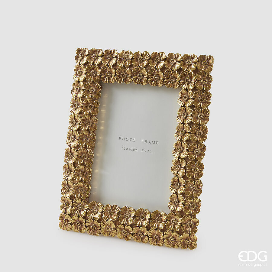 edg enzo de gasperi edg enzo de gasperi portafoto fiorimix rettangolare h 24 cm l 19 cm gold ean 8059824526335