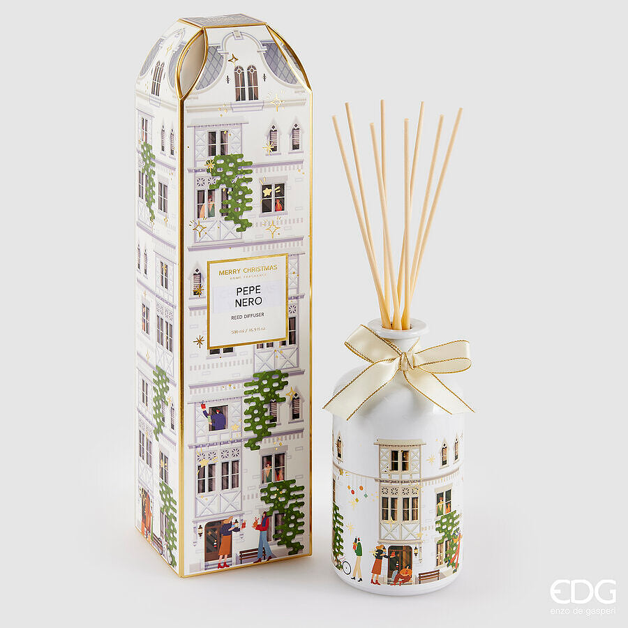 edg enzo de gasperi edg enzo de gasperi profumatore bottiglia di natale rue de rivoli 500 ml h 35 cm black pepper bianco ean 8059824556561