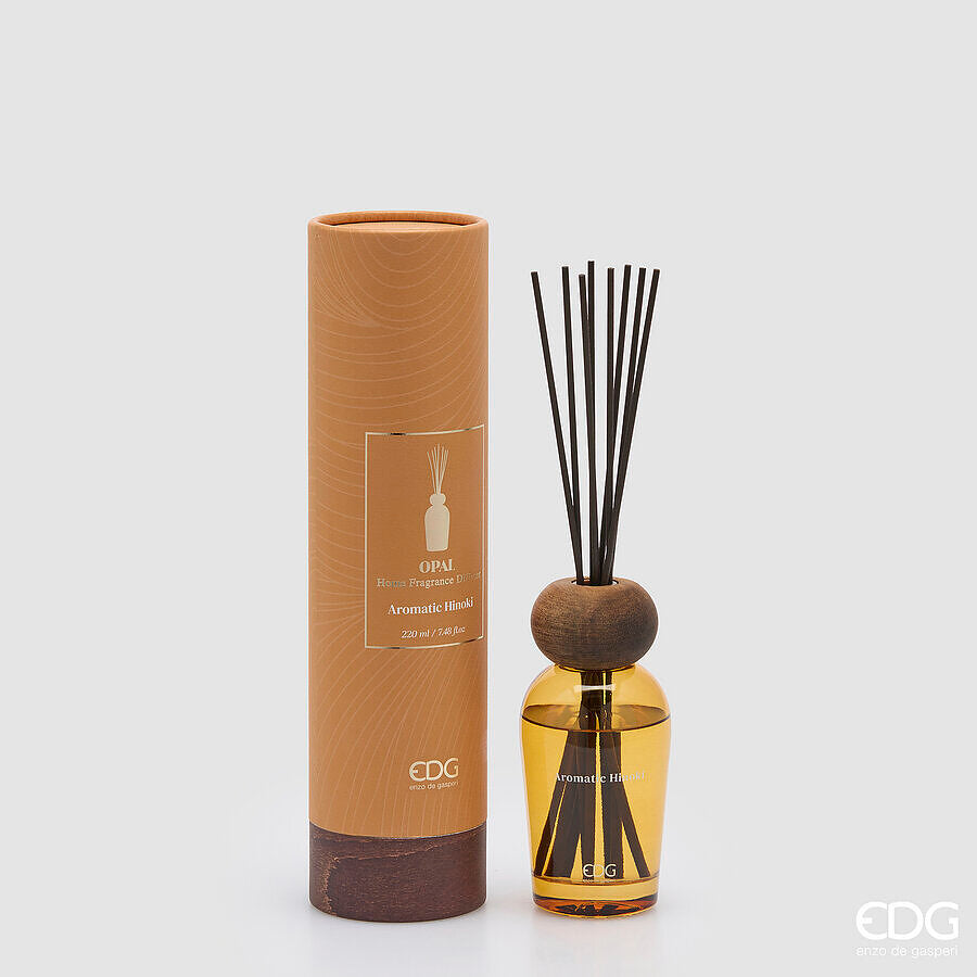 edg enzo de gasperi edg enzo de gasperi profumatore bottiglia opal 220 ml h 14 cm aromatic hinoki ean 8059824627162