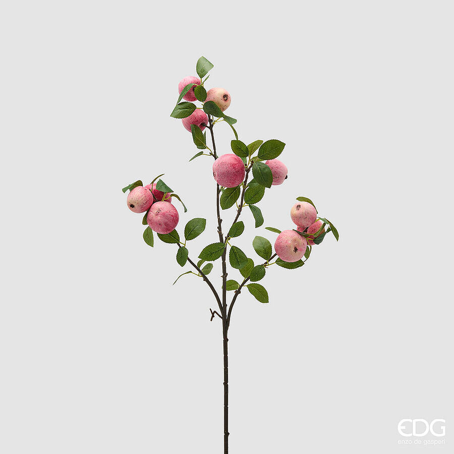 edg enzo de gasperi edg enzo de gasperi ramo mela x11 con foglie pianta artificiale h 80 cm crema rosa ean 8059824637116