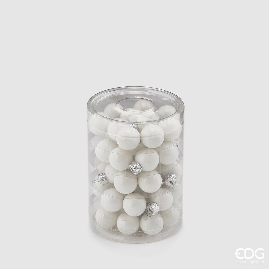 edg enzo de gasperi edg enzo de gasperi set 50 palline di natale in vetro 2 cm bianche addobbi per albero di natale ean 8059824724489