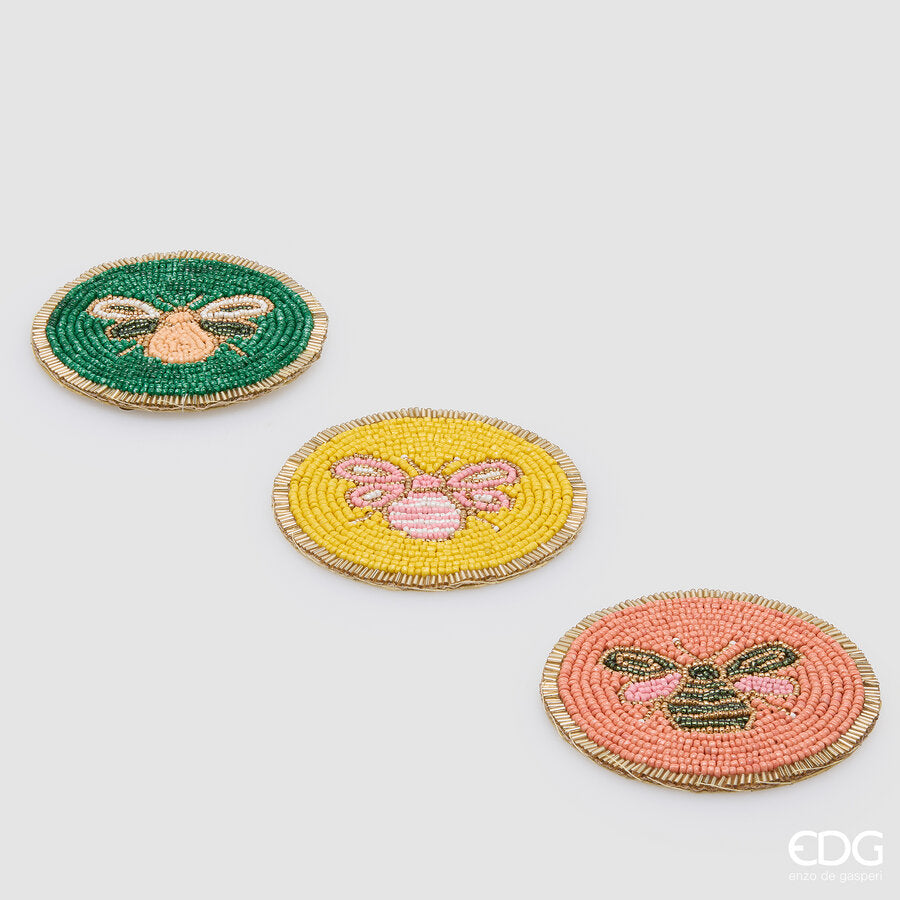 edg enzo de gasperi edg enzo de gasperi sottobicchiere ape rotondo ass d 10 cm multicolor 1 pz ean 8059824638366