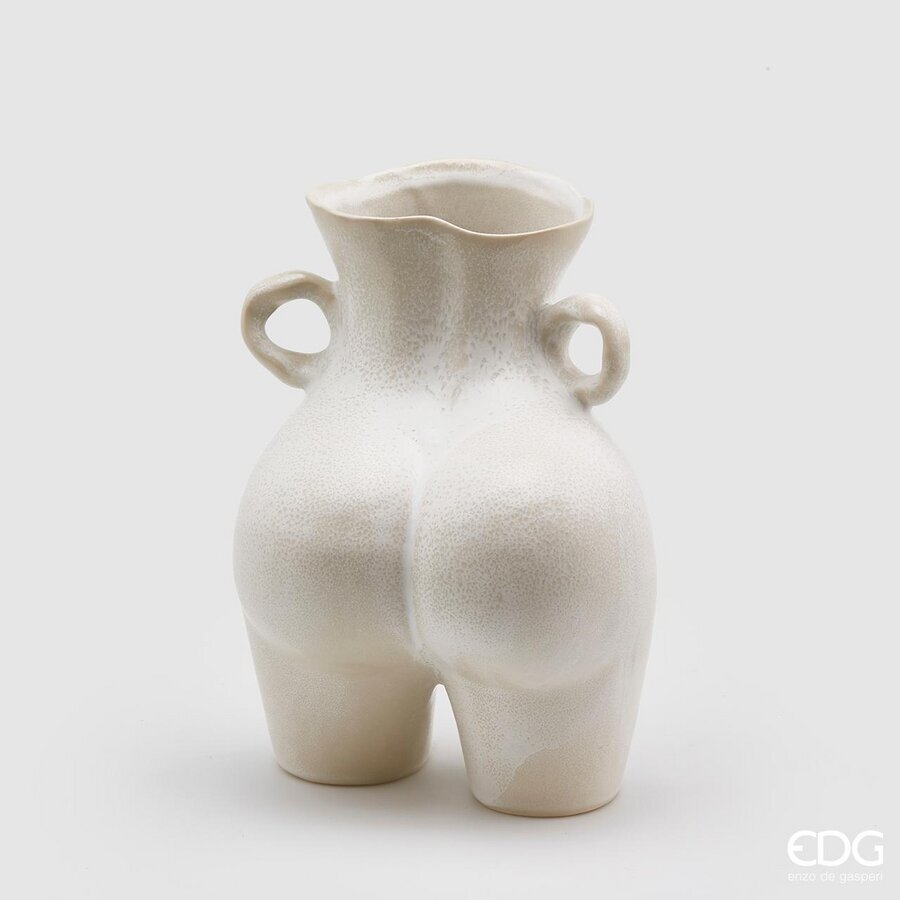 edg enzo de gasperi edg enzo de gasperi vaso chakra booty h 27 cm 20 x 165 cm ceramica bianco ean 8059824958983