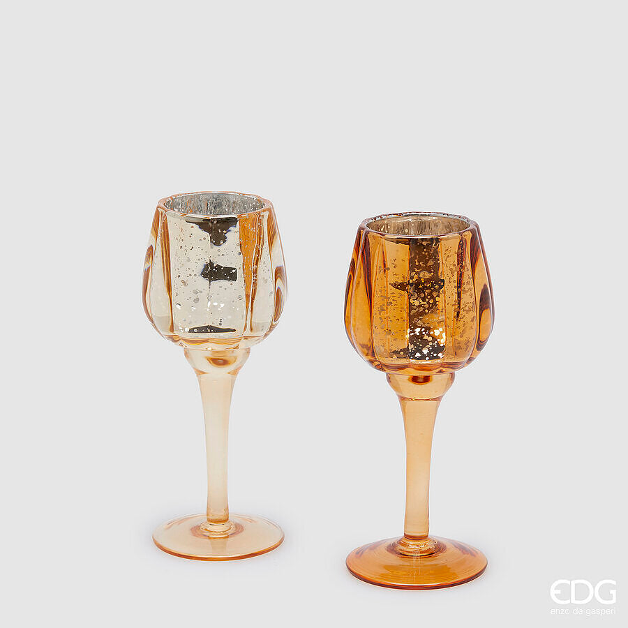 edg enzo de gasperi portacandela calice natale h 19 50 cm d 8 cm amber 1 pz ean 8059824408778