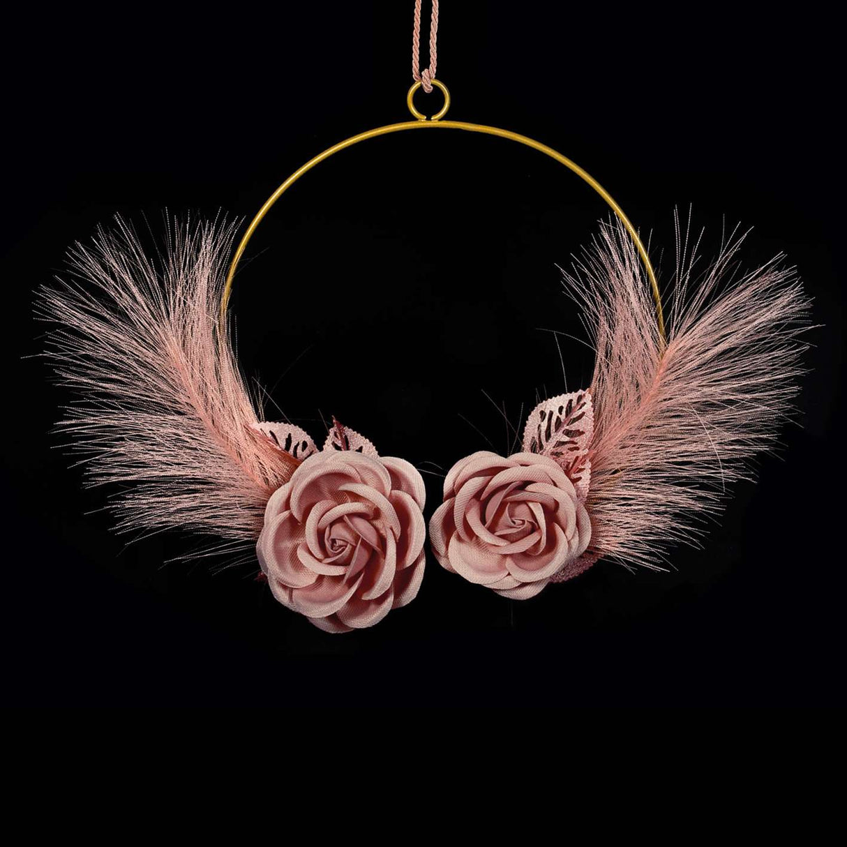 etm etm decoro cerchio 2 fiori d 20 25 cm rosa ean 8059793668418