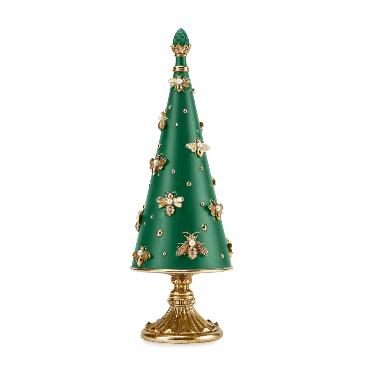 fade fade pearl tree verde albero natalizio 14 x 41 cm con api resina ean 8016175584681