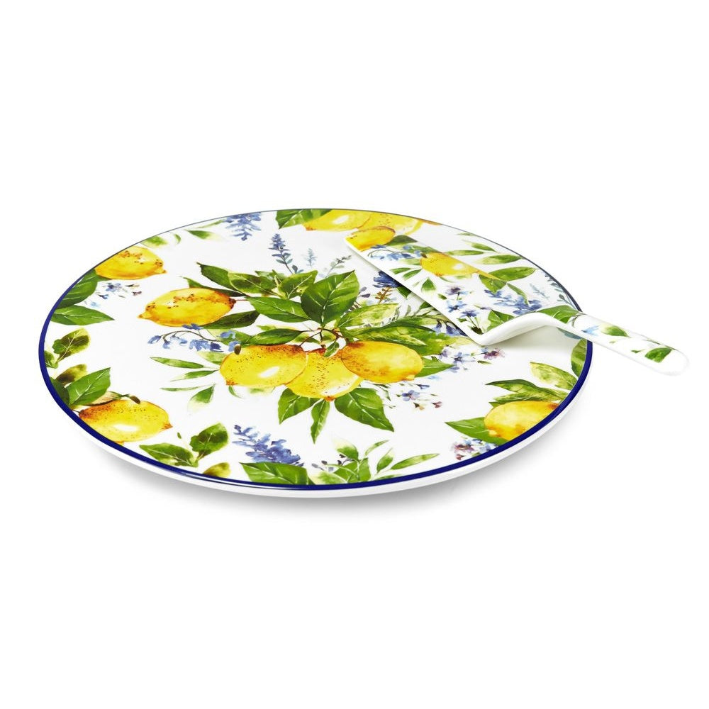 fade fade piatto torta soraya 30 cm in porcellana con paletta set elegante per servire dolci ean 8016175582410