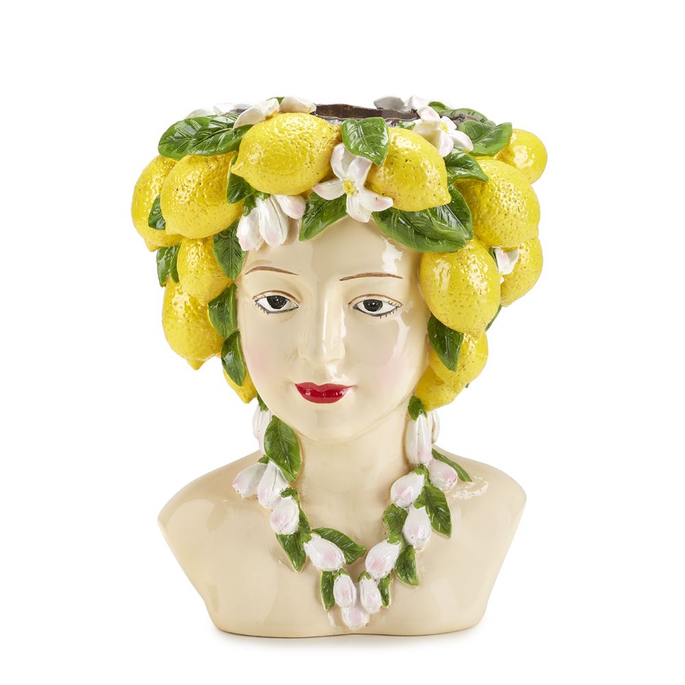 fade fade vaso busto jaffa 25 cm in resina con limoni vaso ornamentale design decorativo ean 8016175566298