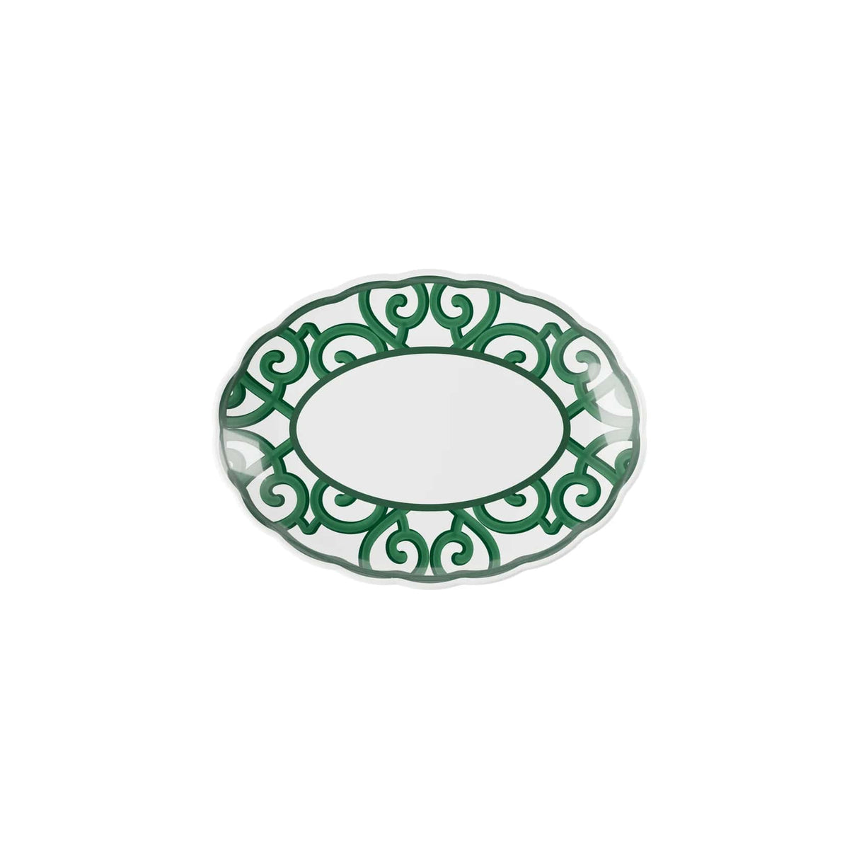 guzzini guzzini vassoio ovale piccolo natalizio harmonia melamina 365 x 27cm table decor bianco verde ean 8008392412564