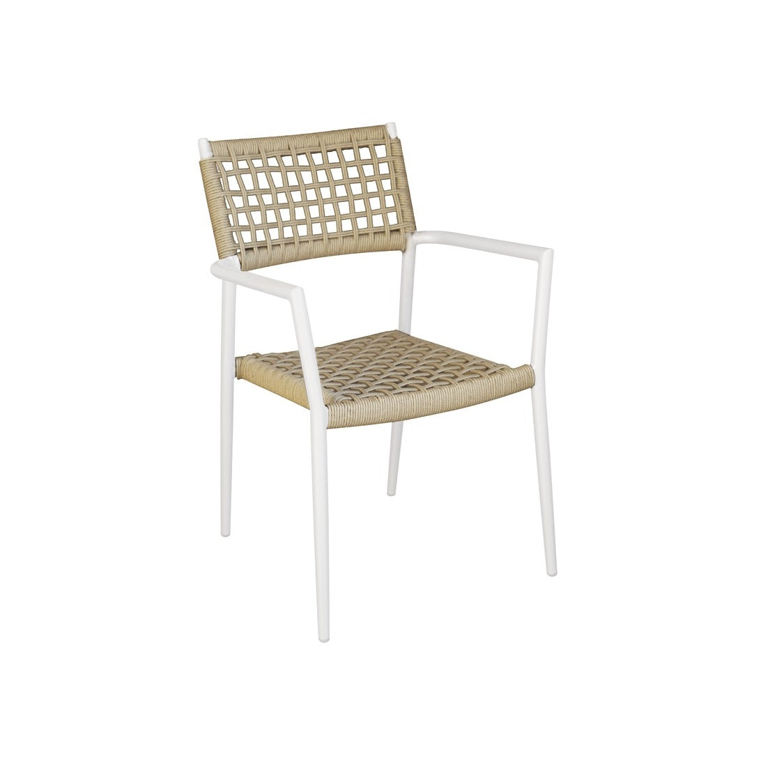 moia greenwood moia greenwood sedia poltrona padova contract in alluminio bianco e corda canapa sedia design esterno elegante e resistente ean 8013054835278