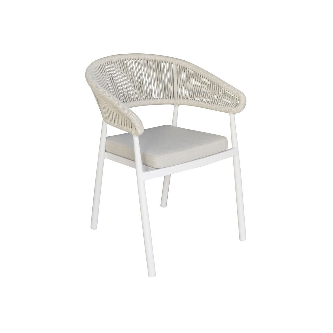 moia greenwood moia greenwood sedia poltrona perugia con cuscino in alluminio bianco poltrona outdoor design con corda beige e cuscini beige ean 8013054835339