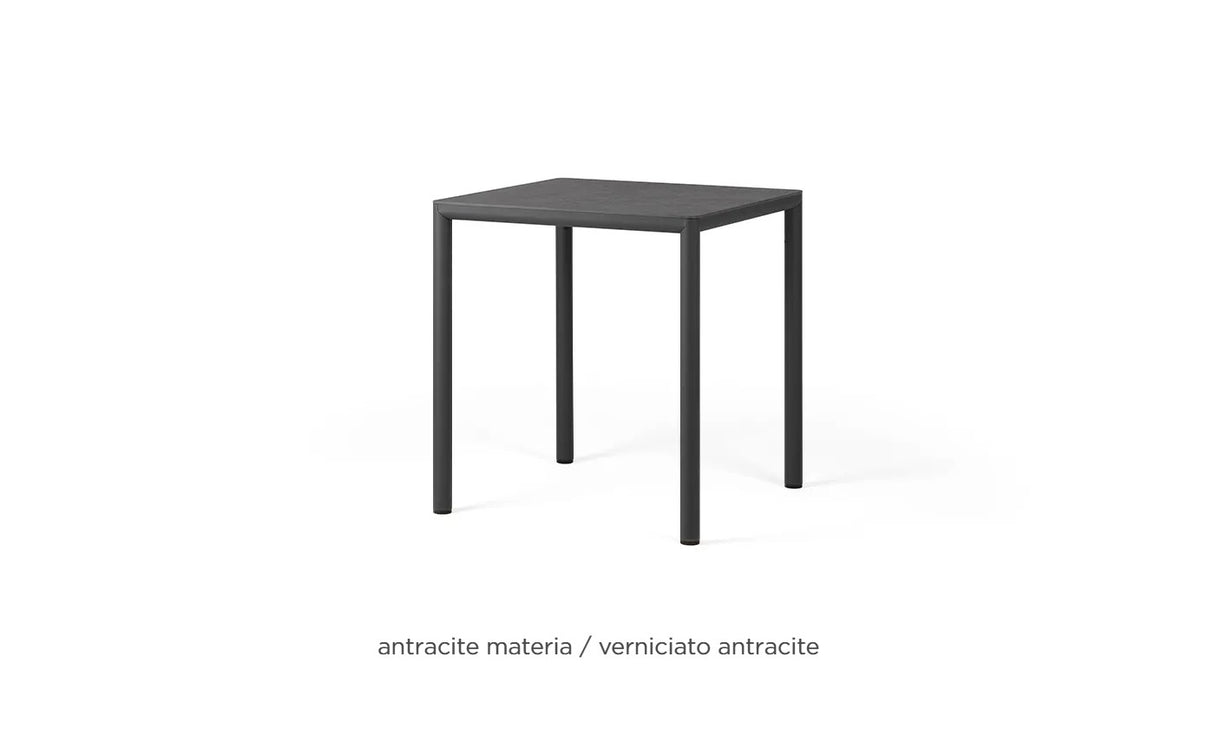 nardi nardi piave 70 tavolo quadrato verniciato antracite lamin materia antracite ean 8010352554344