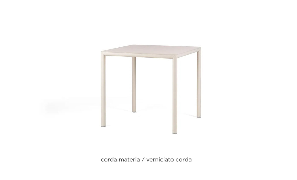 nardi nardi piave 80 tavolo quadrato verniciato corda lamin materia corda ean 8010352554689