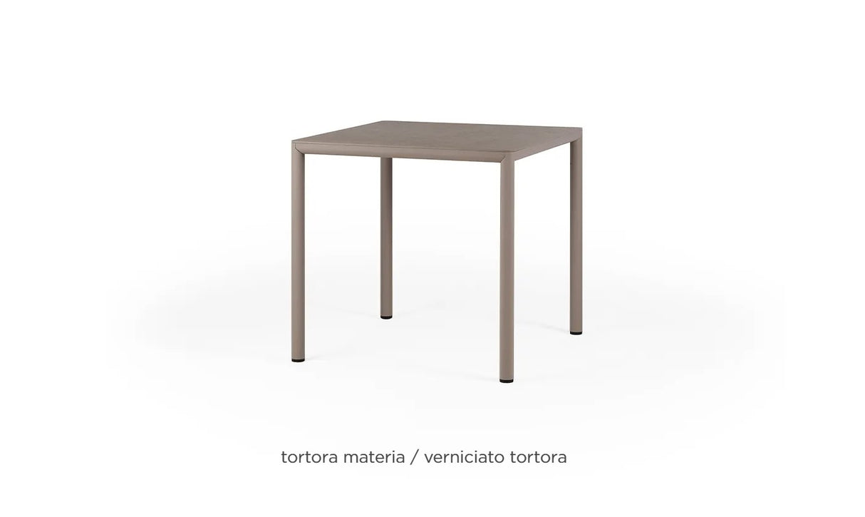 nardi nardi piave 80 tavolo quadrato verniciato tortora lamin materia tortora ean 8010352554597