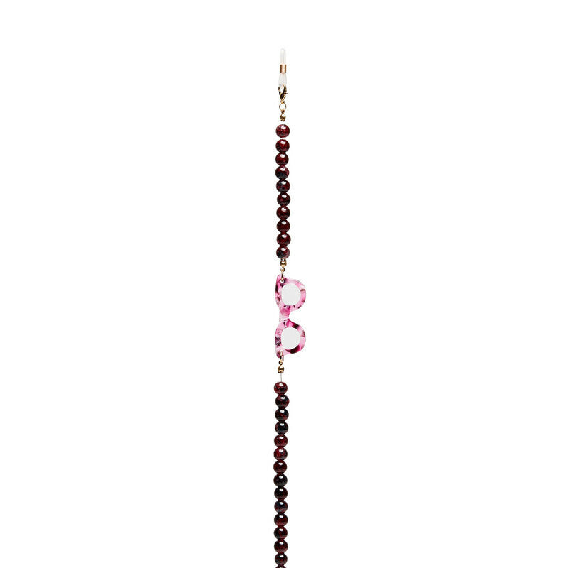 okkia okkia collana bijoux con palline in vetro per occhiali e mascherina colore chocolate opal ean 8056211376030