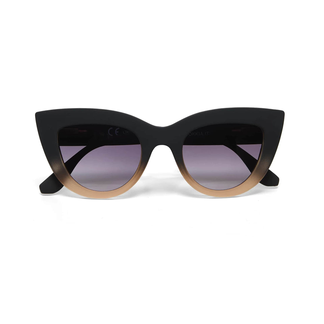 okkia okkia occhiale da sole premontato gatto big frame mod claudia black pink ean 8056211371431