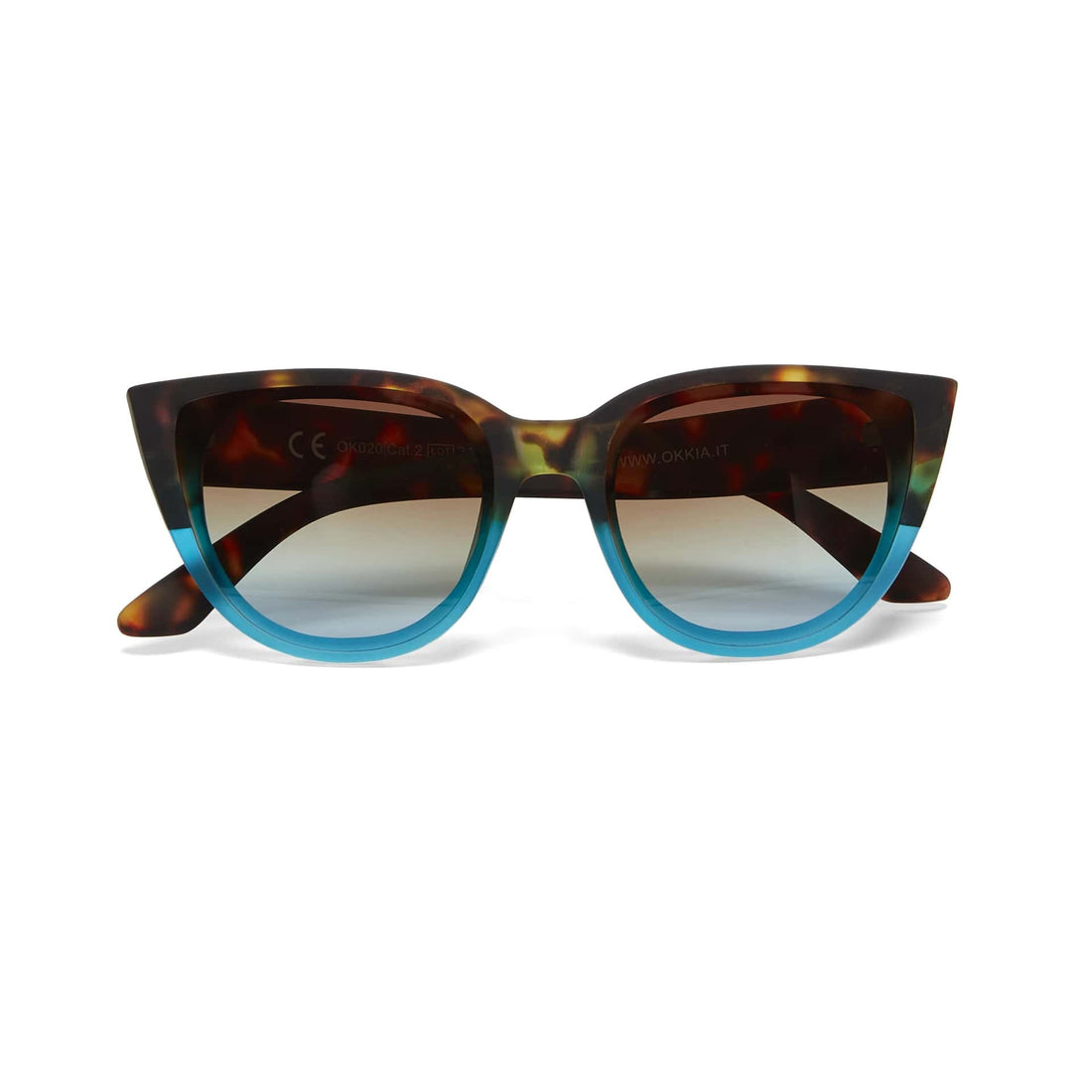 okkia okkia occhiale da sole premontato gatto lite mod silvia havana blue ean 8052862288951