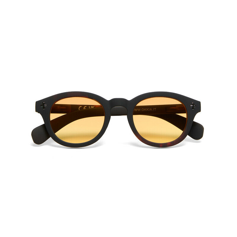 okkia okkia occhiale da sole premontato mod milano soft touch black havana lenti yellow ean 8056211375675