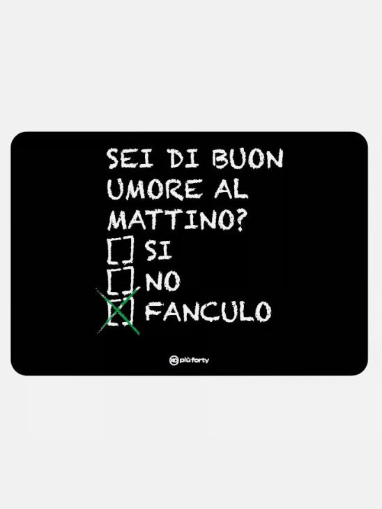 piu forty 40 piu forty 40 tovaglietta in pp 45 x 30 cm stampa sei di buon umore bianco nero ean 8055773193253