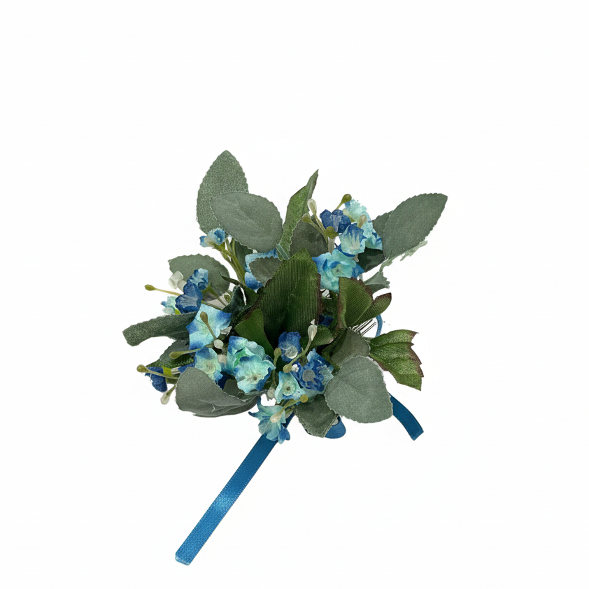 arpimex ar candlering roselline blu - giro porta candela fiori blu foglie - decorazione tavola ean 8018318016097