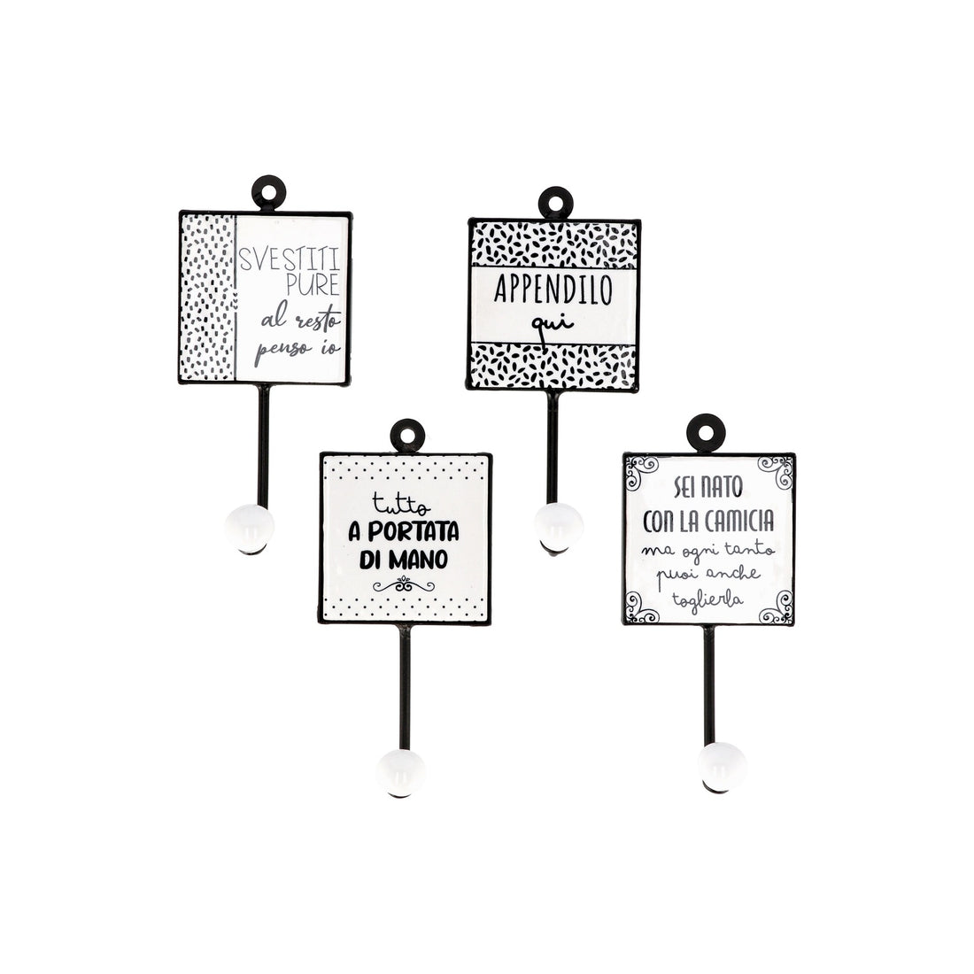regalo italiano regalo italiano appendino da parete in ceramica e ferro ass 8 x 17 cm gancio appendiabiti decorativo per casa e ingresso 1 pz ean 8057586095830