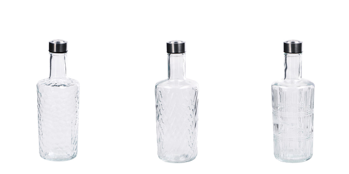 regalo italiano regalo italiano bottiglia ass 1 lt d 9 cm h 275 cm acciaio vetro trasparente 1 pz ean 8057586201712