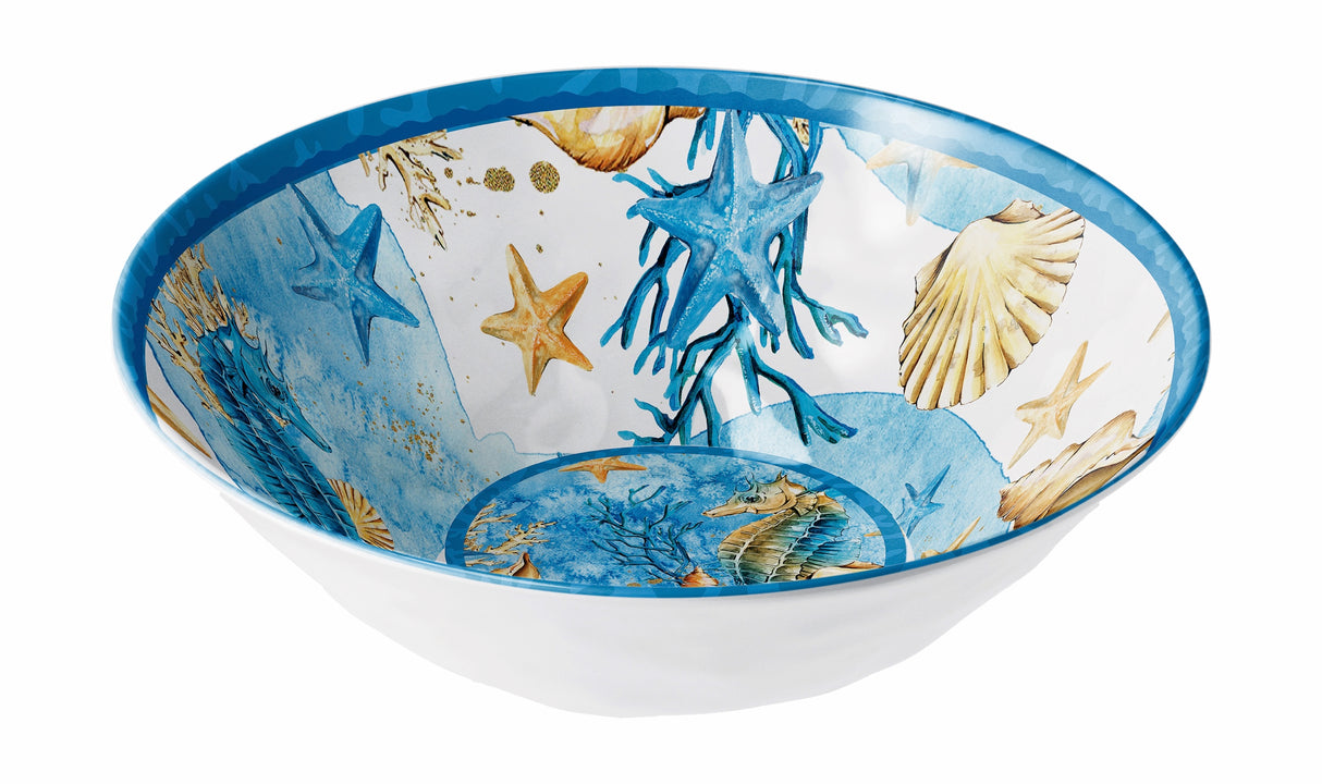 regalo italiano regalo italiano ciotola melamina shell d 28 cm h 9 cm blu 1 pz