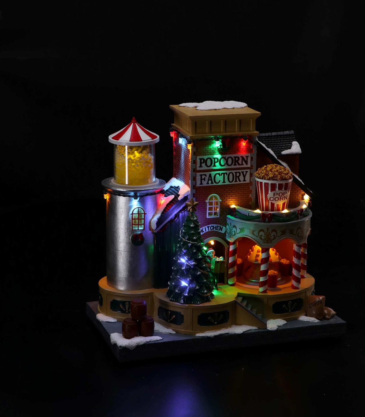 regalo italiano regalo italiano paesino invernale natale con 29 led 24 x 14 x 24 cm multicolor ean 8057586155343