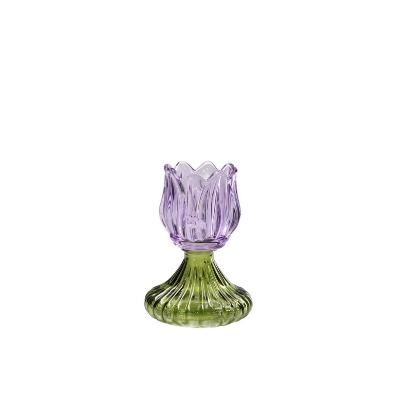 regalo italiano regalo italiano portacandela tealight vetro ass con gambo d 10 cm h 145 cm bomboniera 1 pz ean 8057586208223