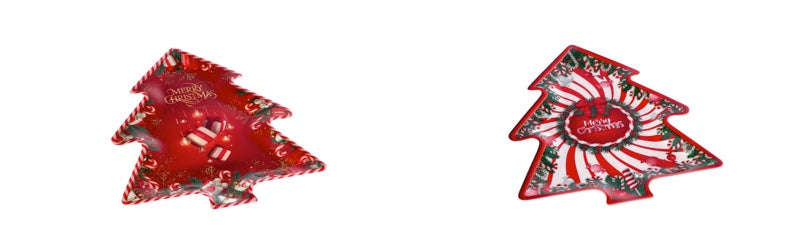 regalo italiano regalo italiano vassoio in melamina decoro albero di natale ass 28 x 355 x 15 cm rosso 1 pz ean 8057586035331