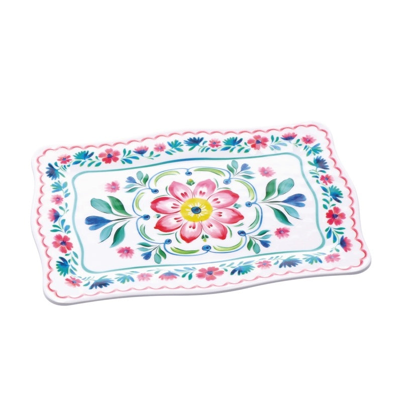 regalo italiano regalo italiano vassoio rettangolare glen in melamina 30 x 21 cm h 2 cm multicolor ean 8057586160811