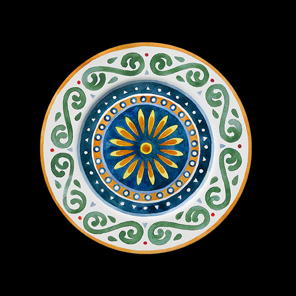 saturnia saturnia collezione capri piatto piano d 28 cm h 2 cm porcellana ischia decorata ean 8003342035800