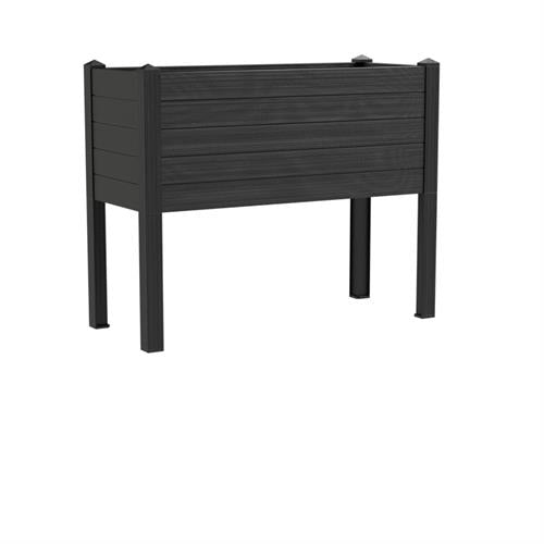 Delimita spazi con la fioriera TeraPlast Trama 015 Cenere, resina riciclabile 100×42×H80 cm, UV e gelo –30/+60 °C. Grande formato outdoor.