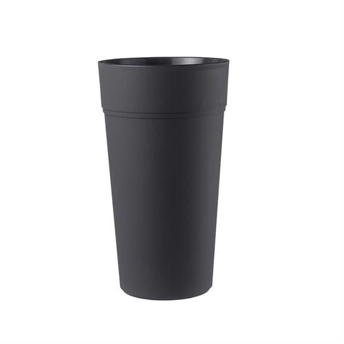 Vaso luminoso da esterno in resina UV, 38×38×H80 cm, colore Antracite. TeraPlast Stem 80 Ash con lampadina integrata. ean 8051560045026