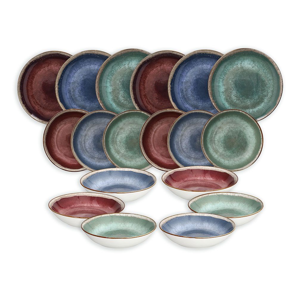 tognana tognana servizio tavola moon ibiza 18 pz porcellana multicolor ean 8056444549836