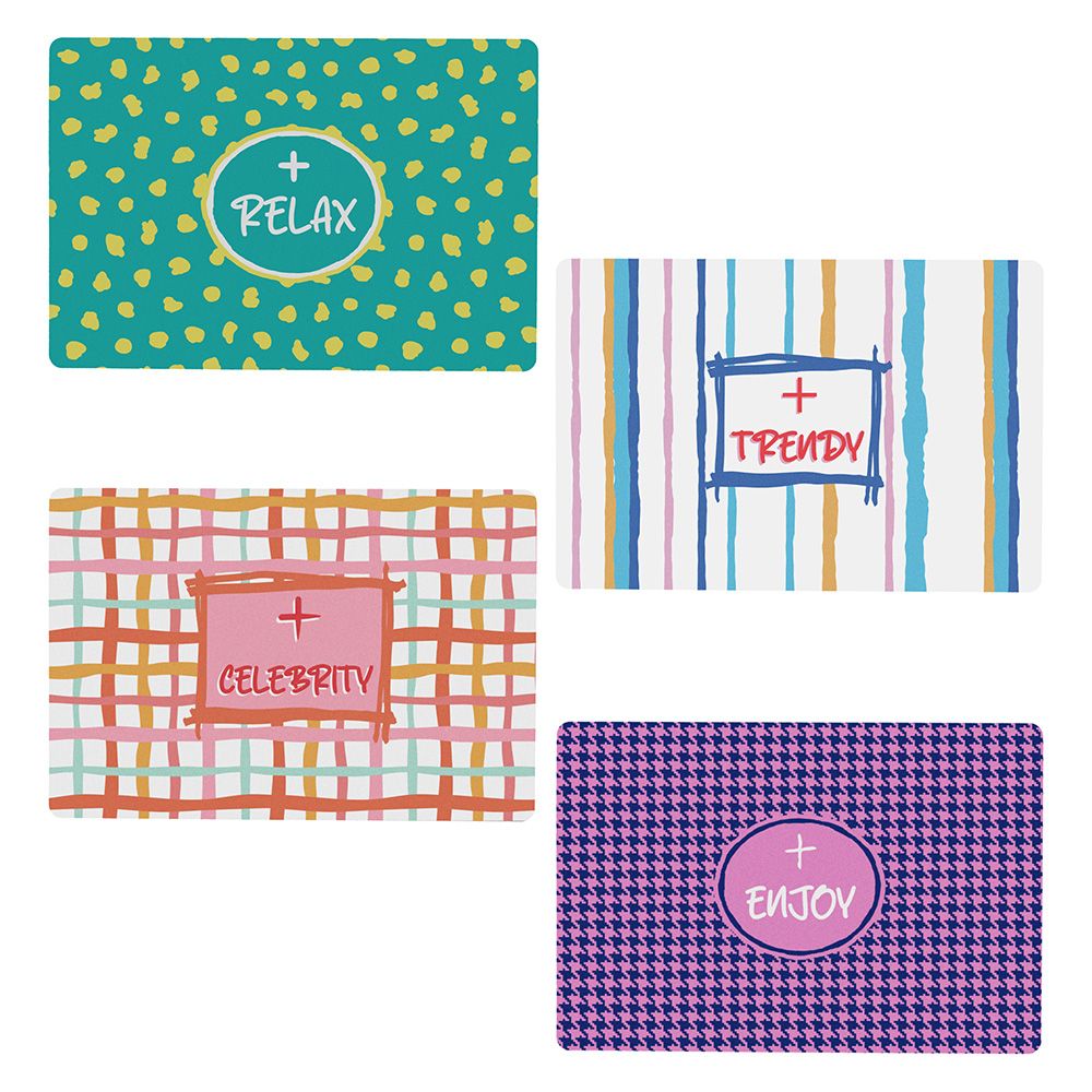 tognana tognana set 4 tovagliette glamour good vibes 45 x 30 cm polipropilene multicolor ean 8056444560664