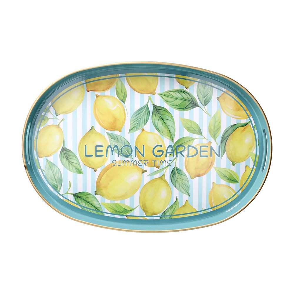tognana tognana vassoio ovale lemon serving summer time 44 x 30 cm decorativo polipropilene multicolor ean 8056444556711