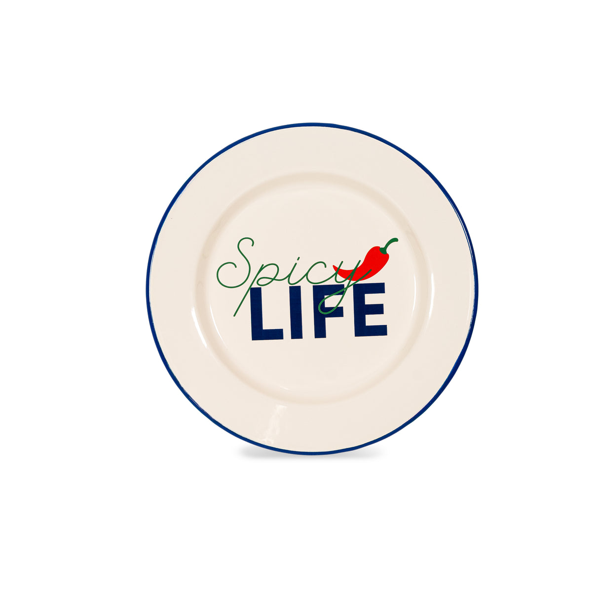 wd lifestyle wd lifestyle piatto in latta smaltata d 25 cm scritta spicy life ean 8055035682969