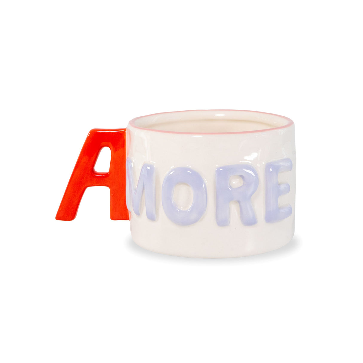 wd lifestyle wd lifestyle tazza colazione in stoneware 440 ml decoro amore rosso viola ean 8055035683942