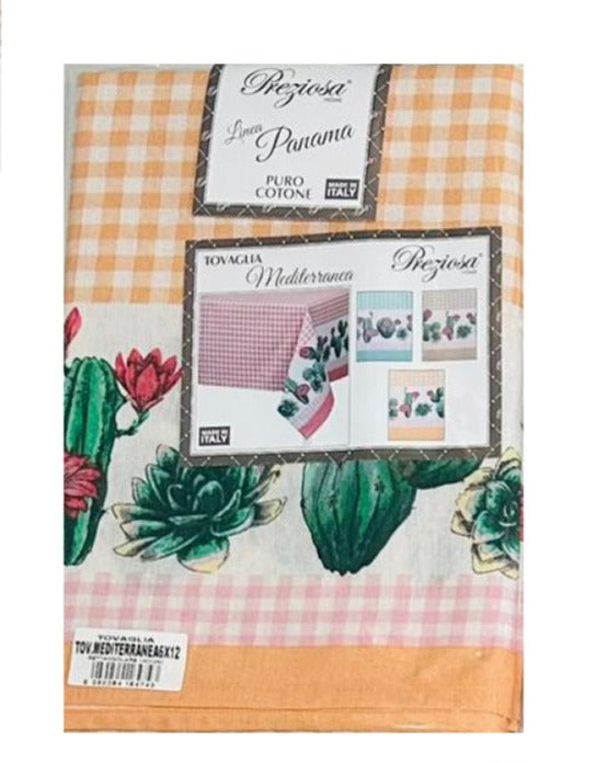 preziosa home preziosa home tovaglia loneta 140 x 240 cm stampata coccinelle e cactus ass cotone 1 pz ean 8050264164743