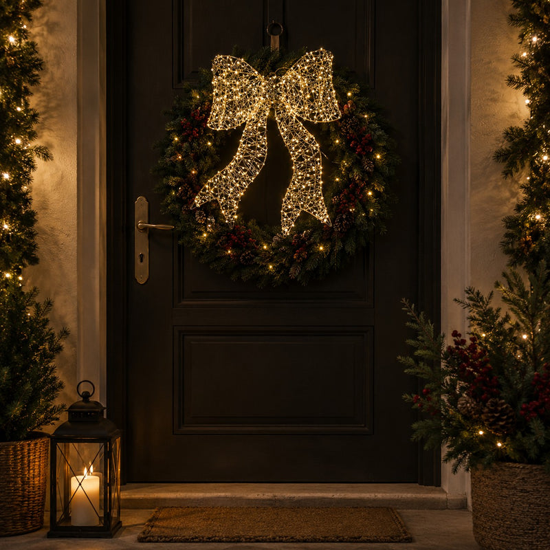 ad trend ad trend fiocco natalizio con 500 led internoesterno 48x54 cm luce calda ean 8057586271111