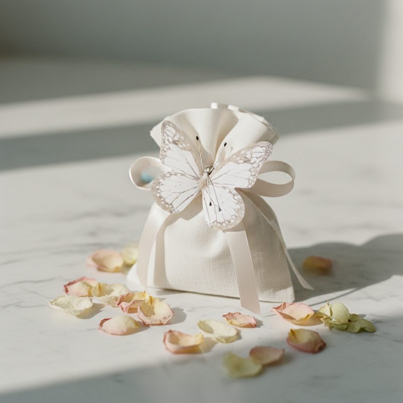 Confeziona le tue bomboniere con stile. Arpimex Box Farfalla White, plastica bianca, set 6 pz. ideale per bomboniere, allestimenti eventi e cerimonie. ean 8018318228056