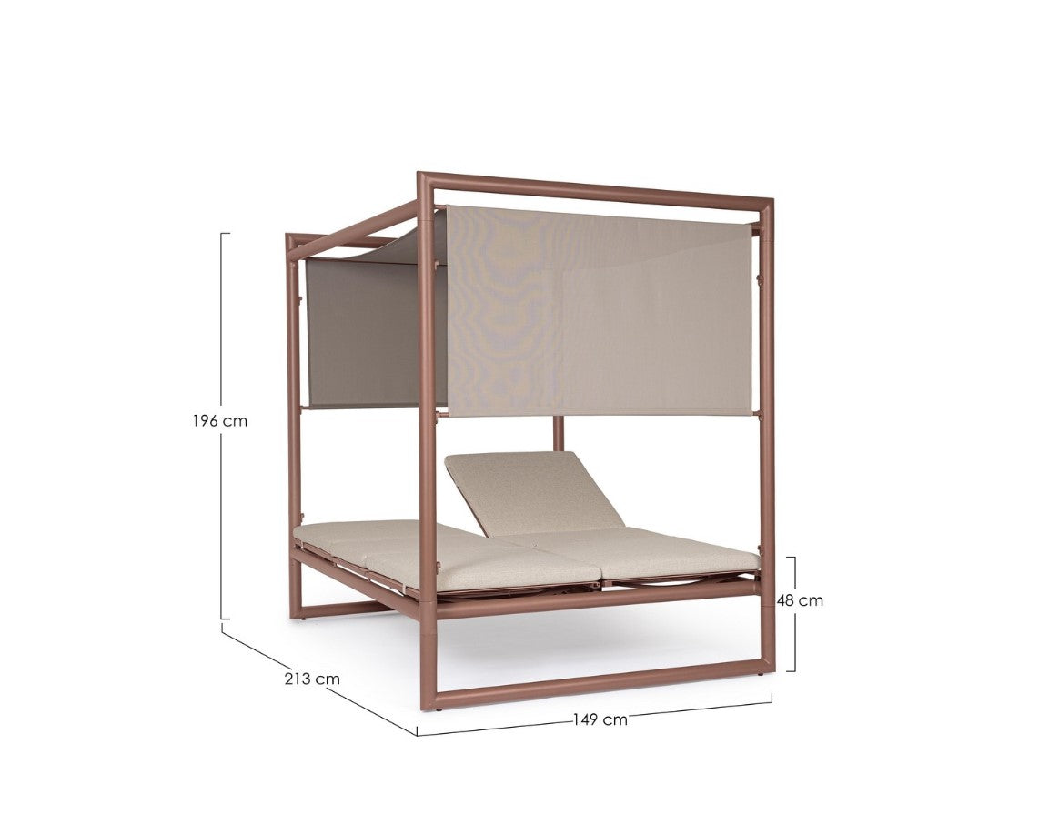 bizzotto bizzotto daybed konnor barn struttura alluminio 213 x 149 x 196 cm tessuto idrorepellente ean 8051836690158