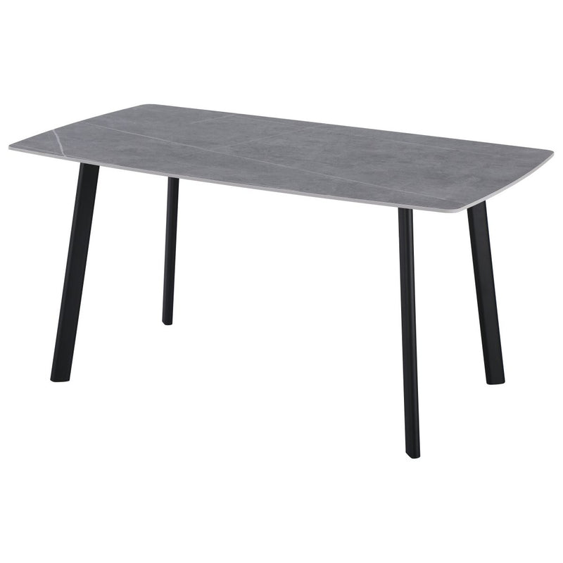di mo commerciale di mo commerciale tavolo rettangolare quincy 150 x 85 cm h 75 cm piano in ceramica grigio opaco con gambe in metallo ean 8010402511136