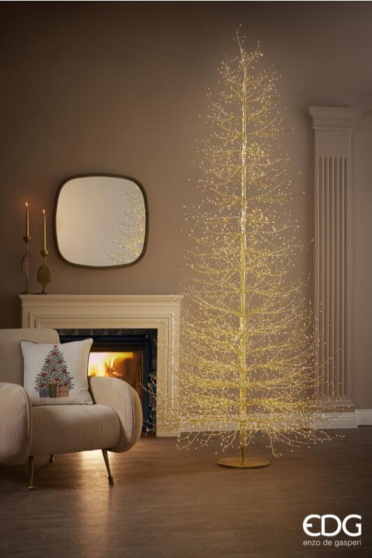 edg enzo de gasperi edg enzo de gasperi albero led faggio di natale rich 6 590 microled h 300 cm d 180 cm ip44 gold ean 8059824580559