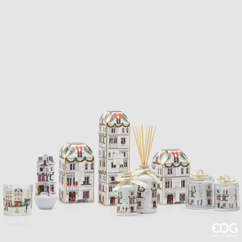 edg enzo de gasperi edg enzo de gasperi candela di natale rue de rivoli h 12 cm black pepper bianco ean 8059824556684